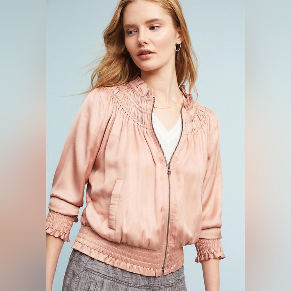 'Love Sam' blush satin effect jacket